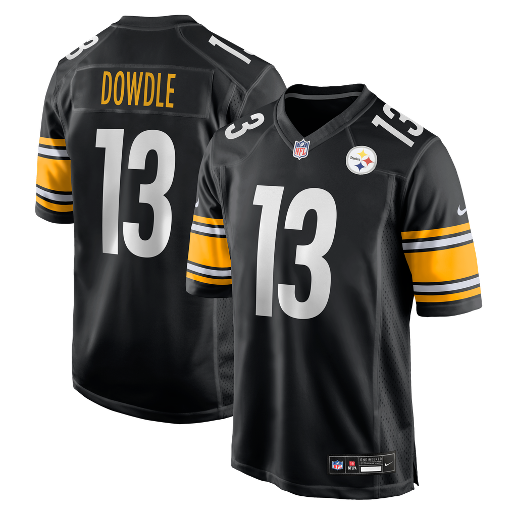 Men's Pittsburgh Steelers Rico Dowdle Black Game Jersey