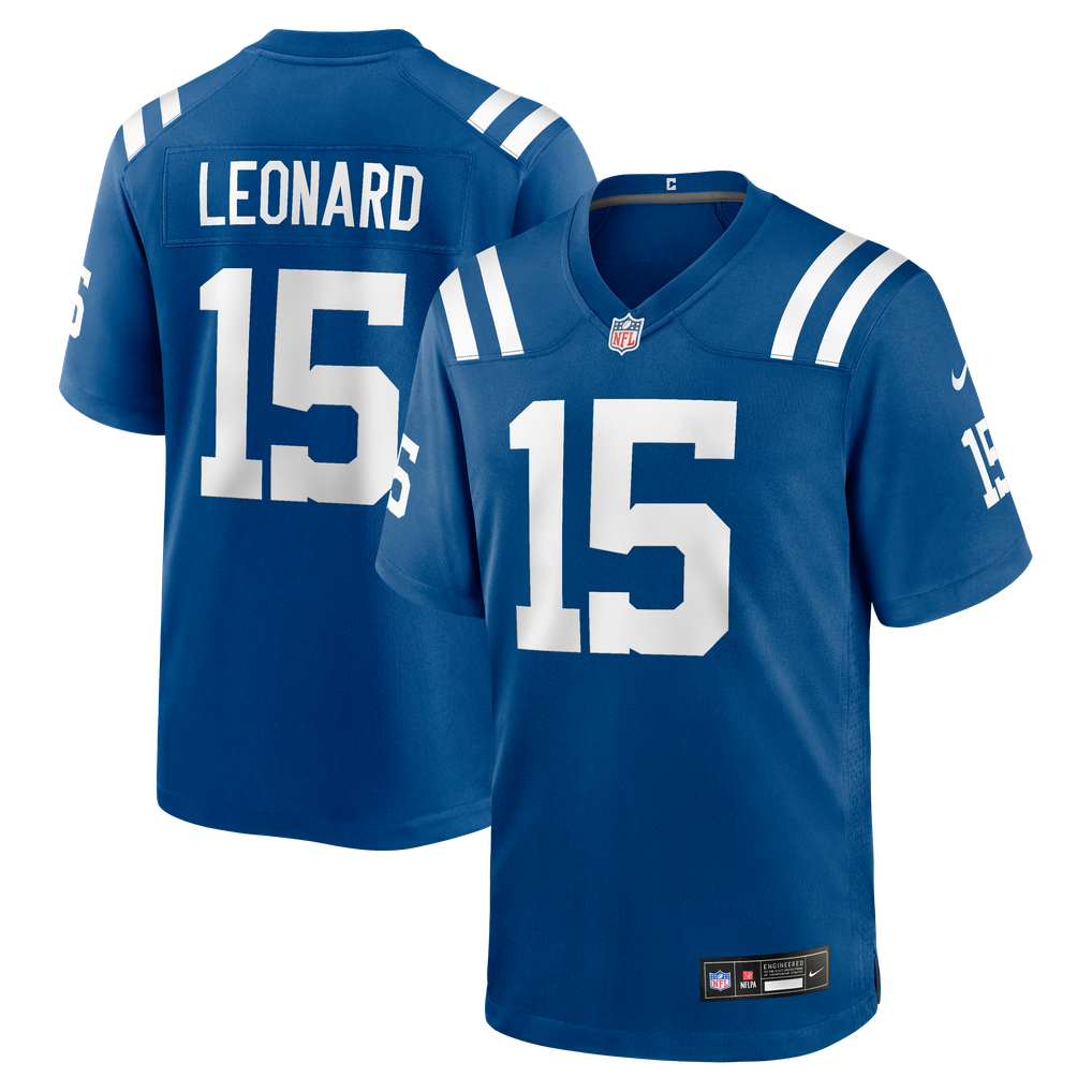 Men's Indianapolis Colts Riley Leonard Royal Team Game Jersey