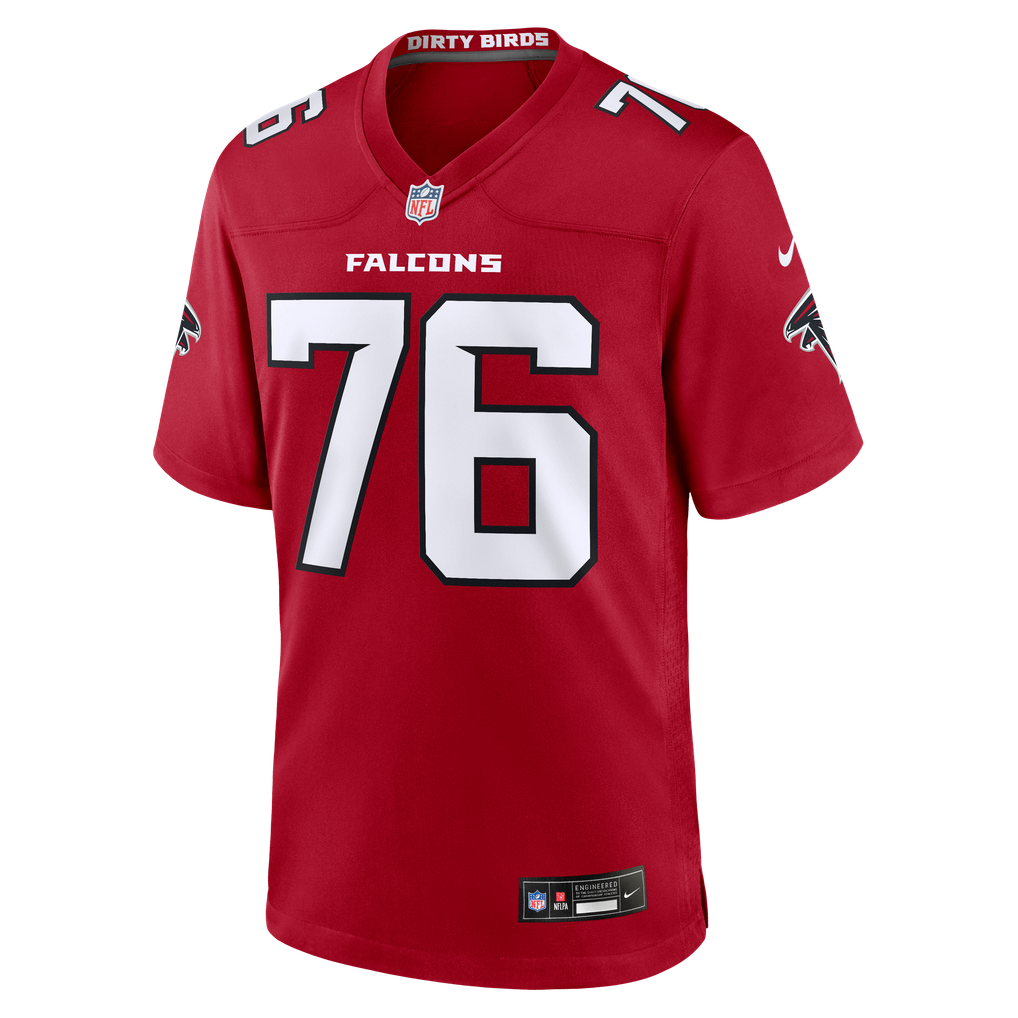 Men's Atlanta Falcons Riley Mahlman Red Team Game Jersey