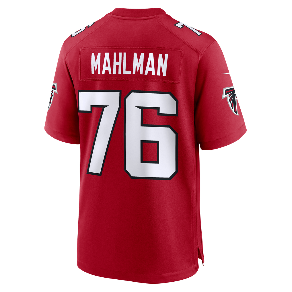 Men's Atlanta Falcons Riley Mahlman Red Team Game Jersey