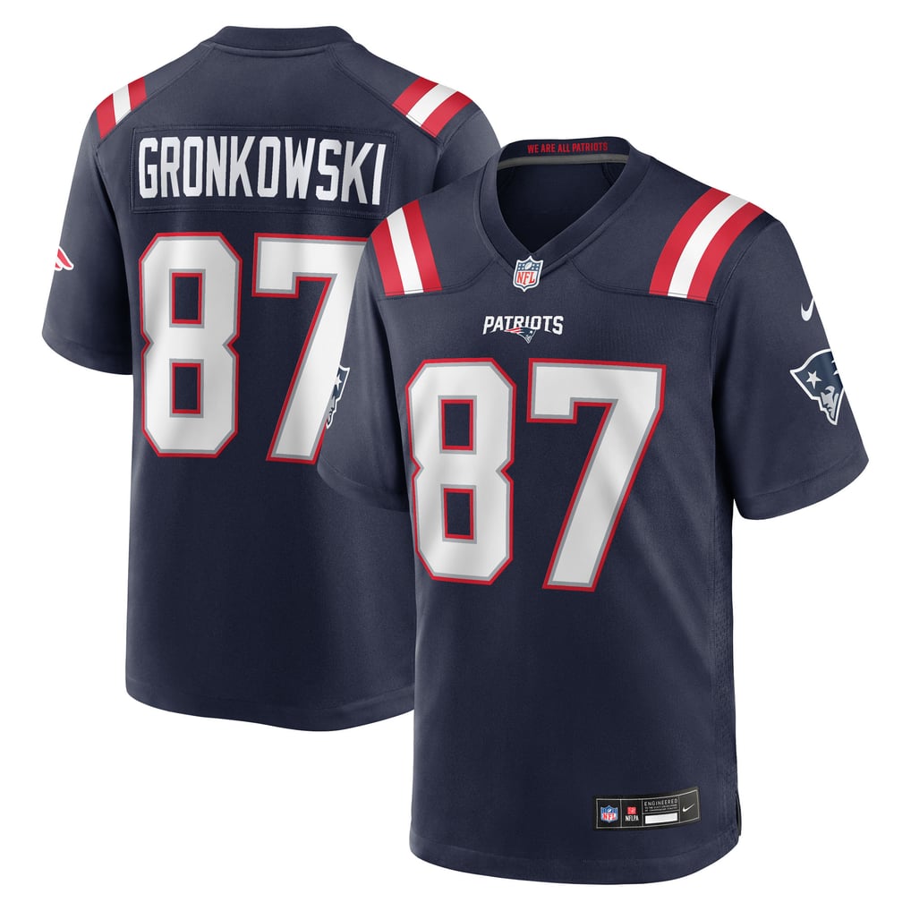 Men's New England Patriots Rob Gronkowski Navy Team Retired Player Game Jersey