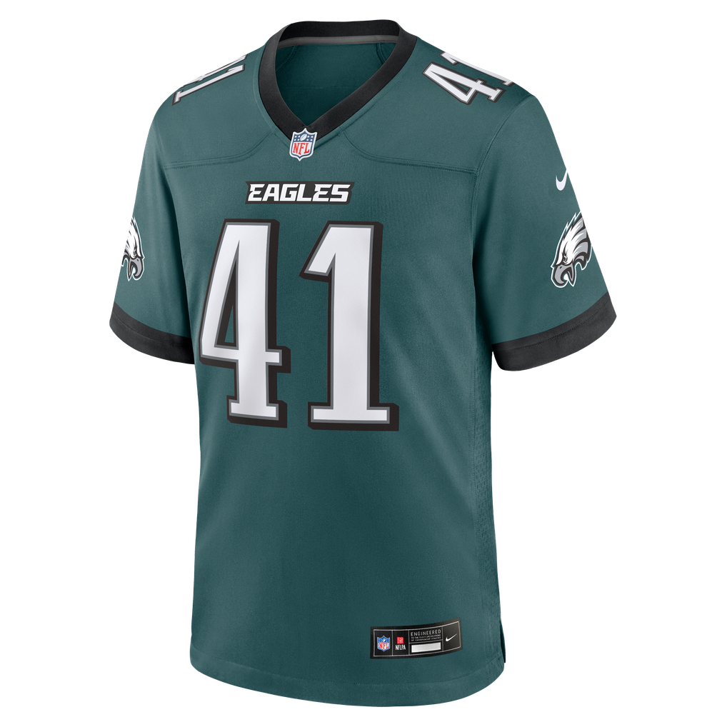 Men's Philadelphia Eagles Rocco Underwood Midnight Green Team Game Jersey