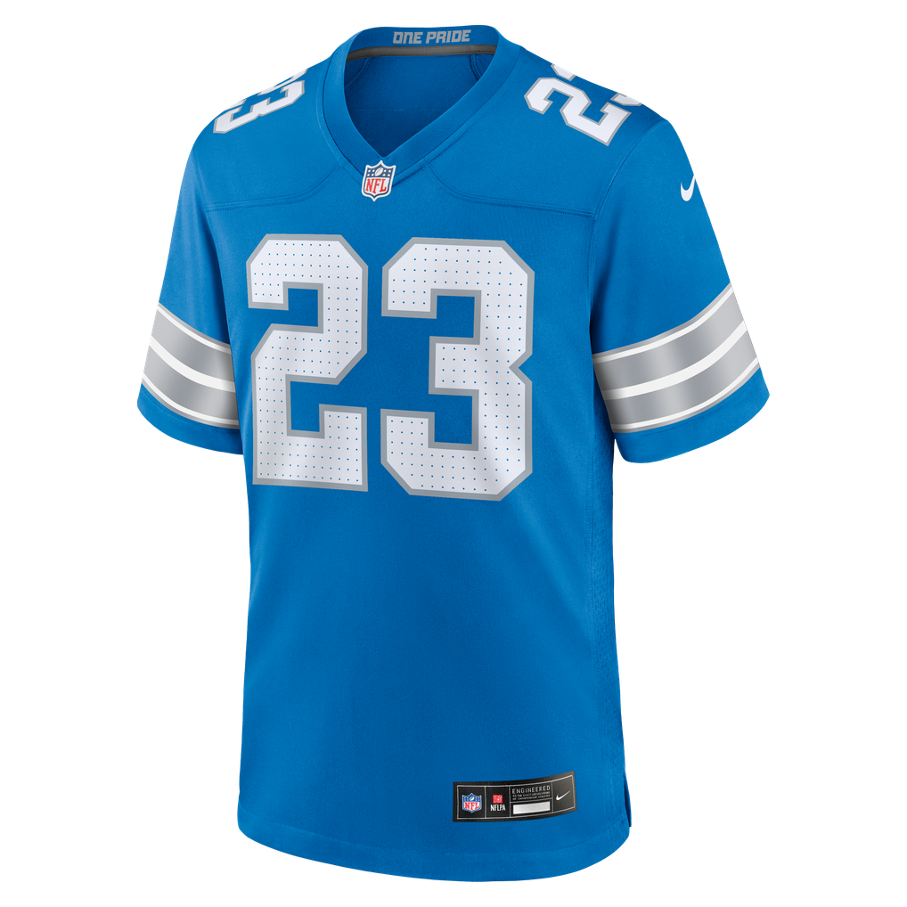 Men's Detroit Lions Rock Ya-Sin Blue Team Game Jersey
