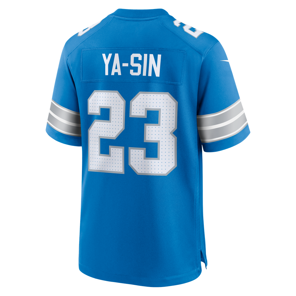 Men's Detroit Lions Rock Ya-Sin Blue Team Game Jersey
