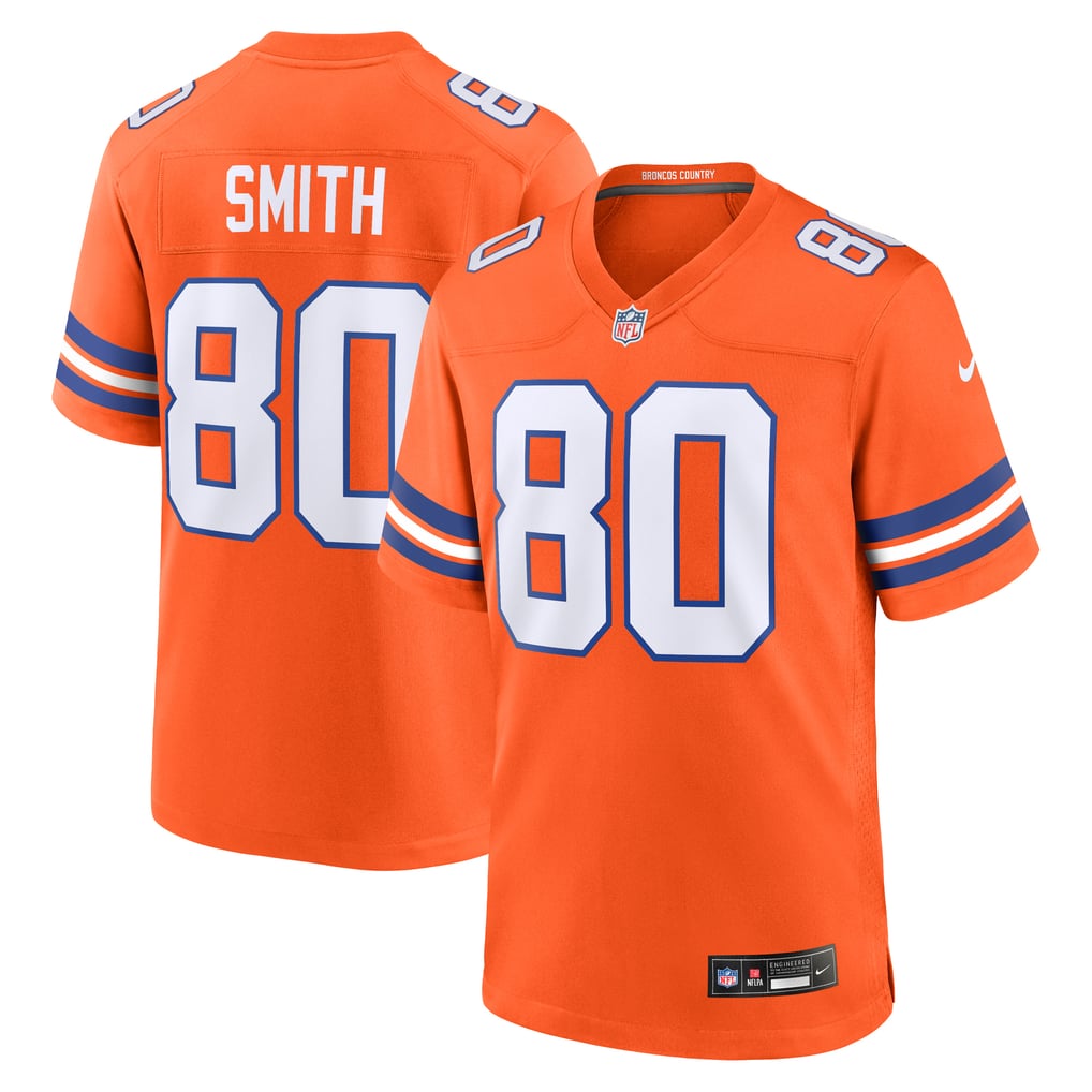Men's Denver Broncos Rod Smith Orange Retired Player Alternate Game Jersey