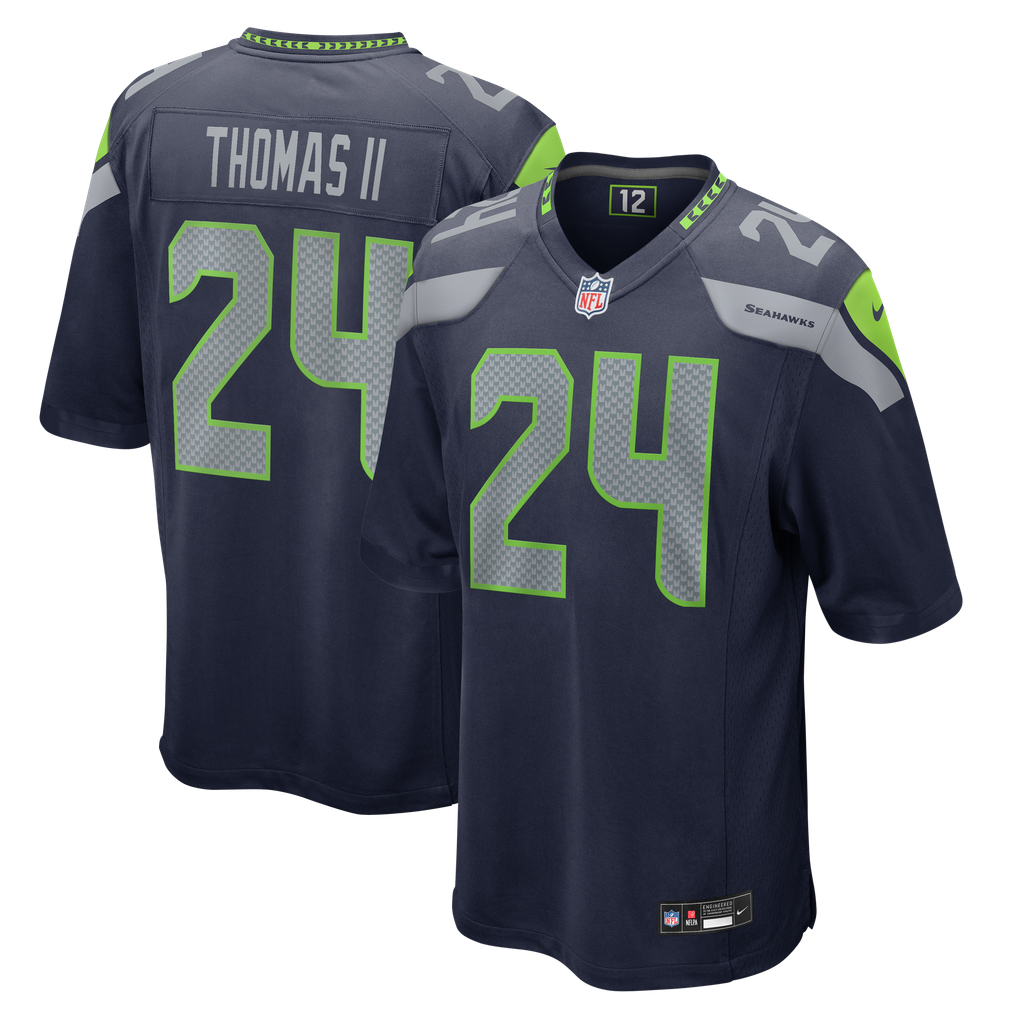 Men's Seattle Seahawks Rodney Thomas II College Navy Team Game Jersey