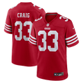 Men's San Francisco 49ers Roger Craig Scarlet Team Retired Game Jersey