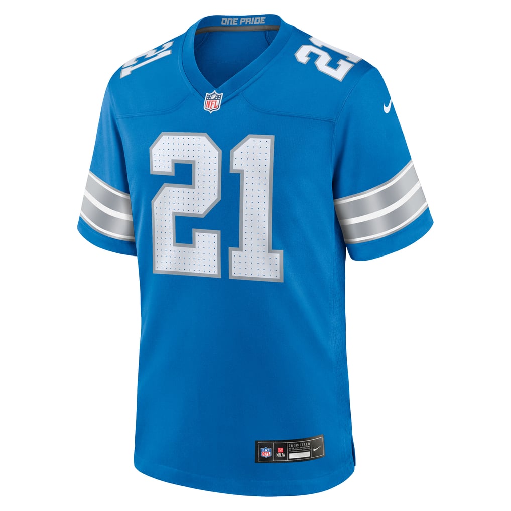 Men's Detroit Lions Roger McCreary Blue Team Game Jersey