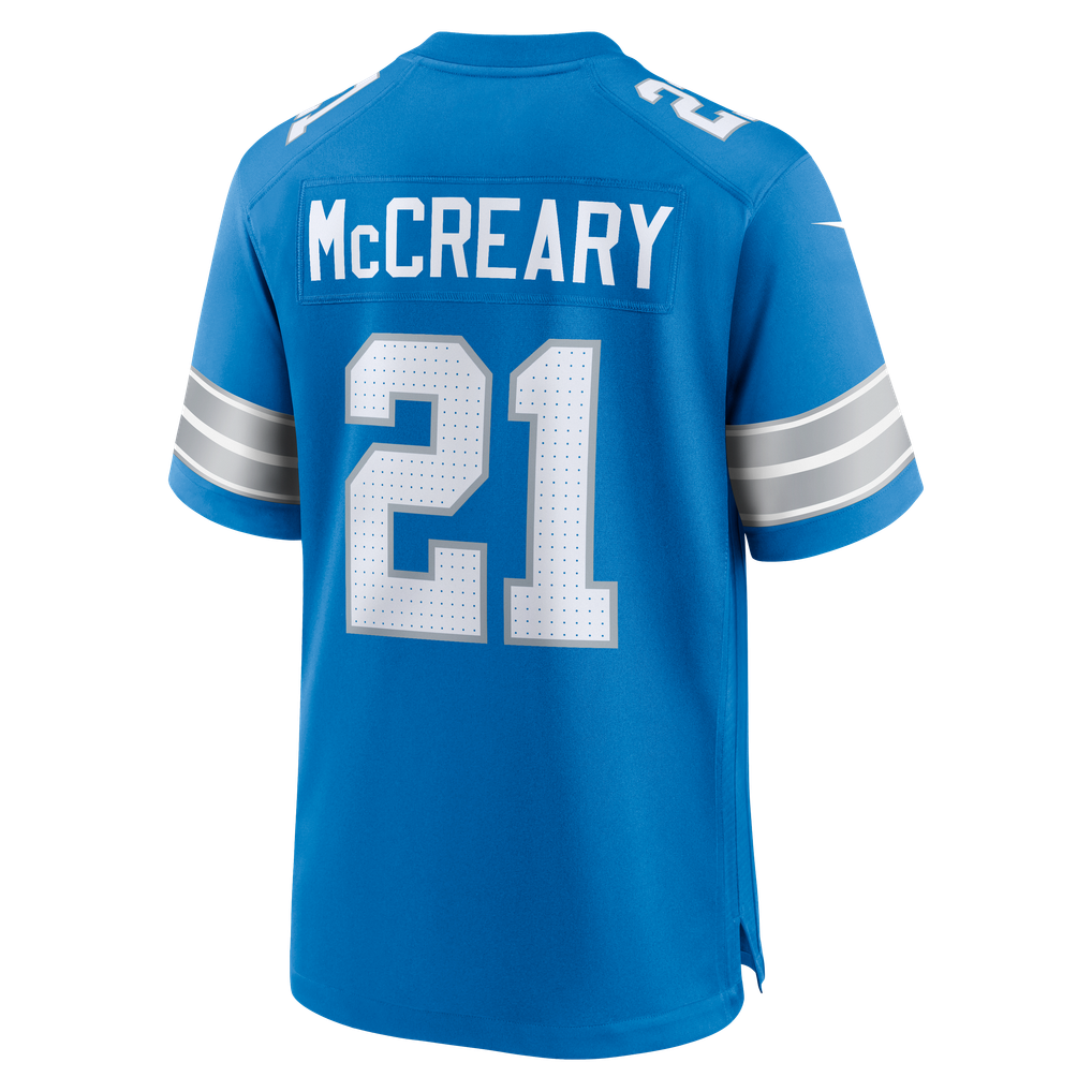 Men's Detroit Lions Roger McCreary Blue Team Game Jersey