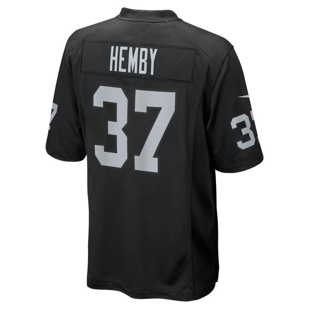 Men's Las Vegas Raiders Roman Hemby Black Team Game Jersey