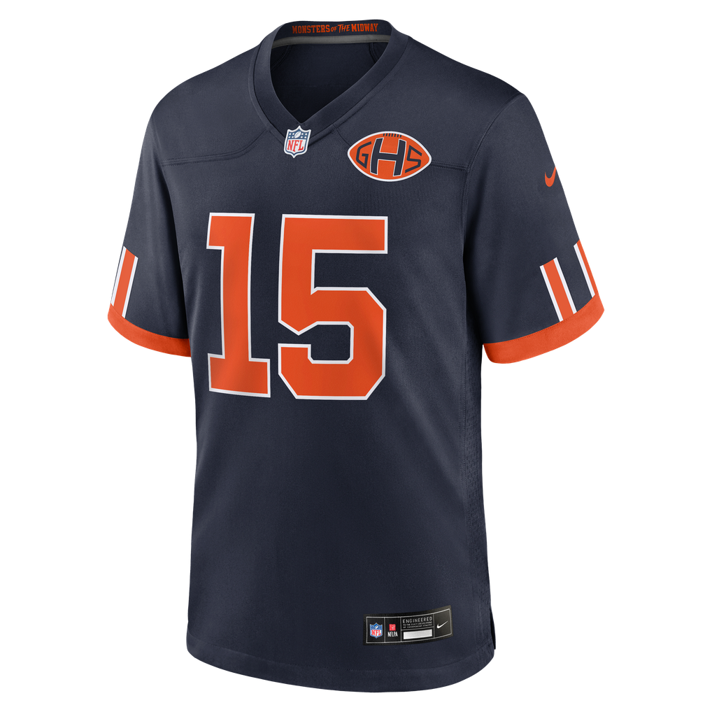 Men's Chicago Bears Rome Odunze Navy 2026 Rivalries Collection Game Jersey