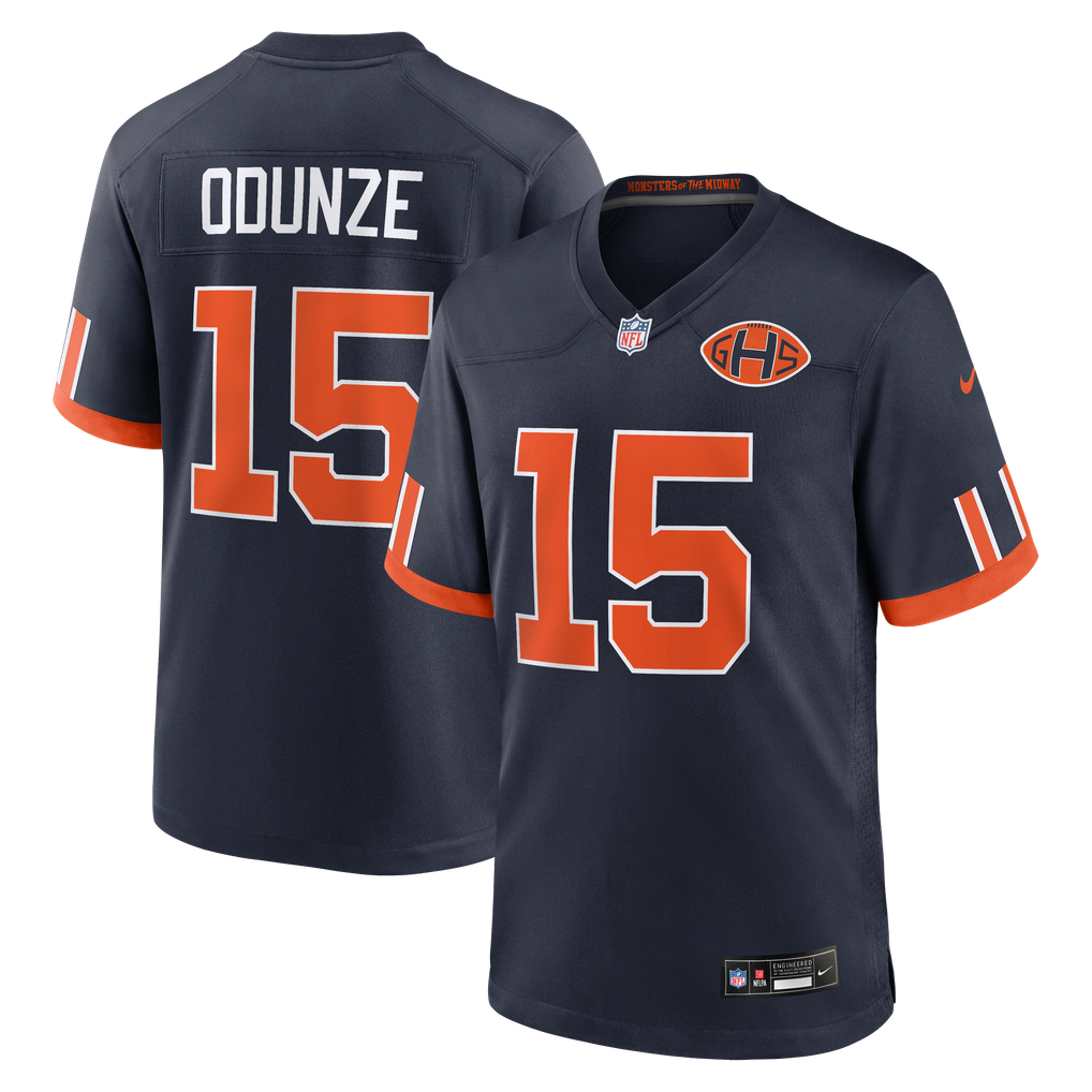 Men's Chicago Bears Rome Odunze Navy 2026 Rivalries Collection Game Jersey