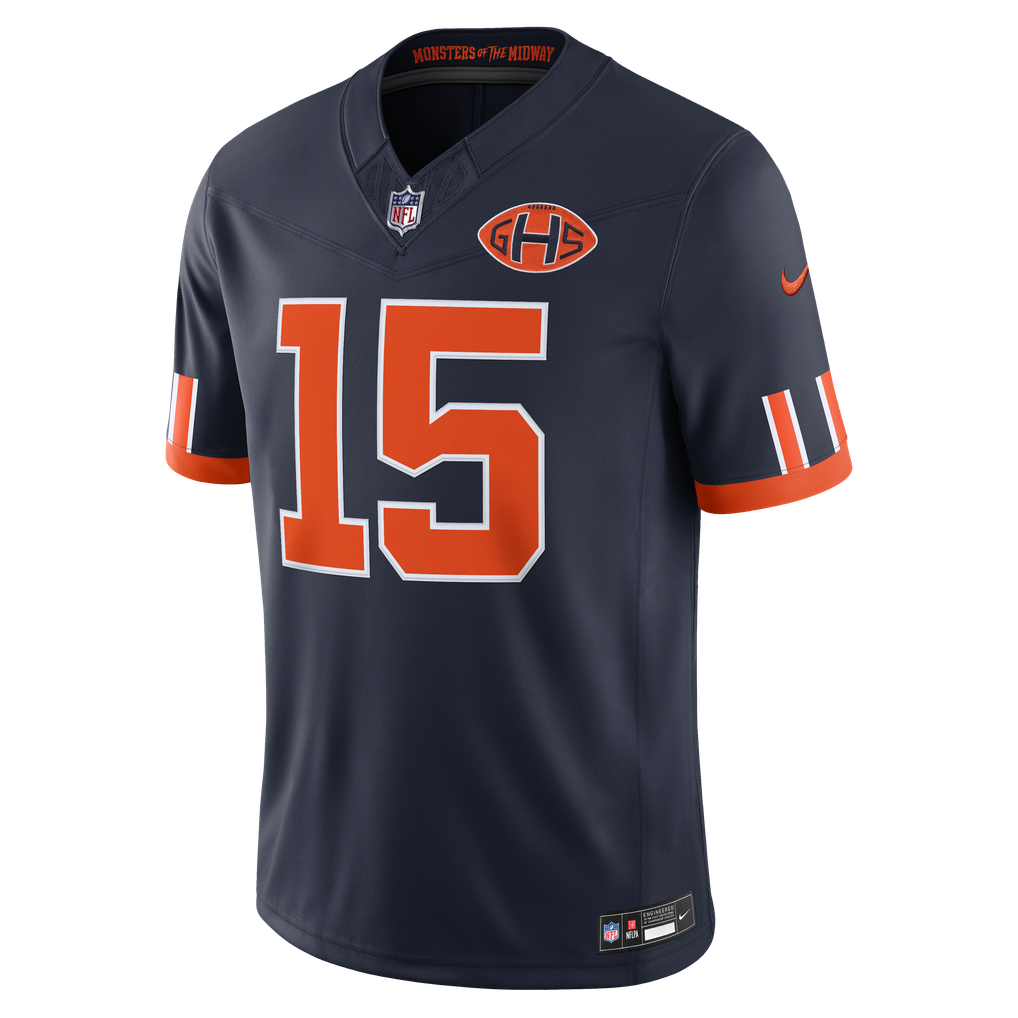 Men's Chicago Bears Rome Odunze Navy 2026 Rivalries Collection Stitched Limited Jersey