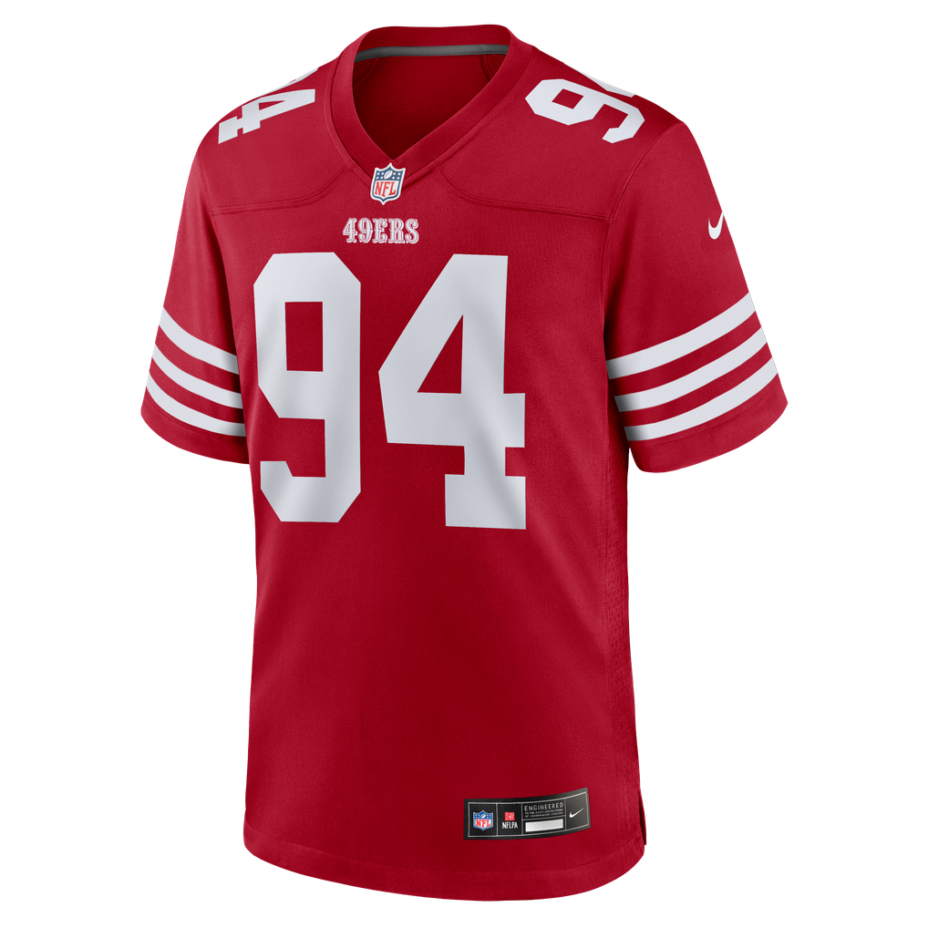 Men's San Francisco 49ers Romello Height Scarlet Team Game Jersey