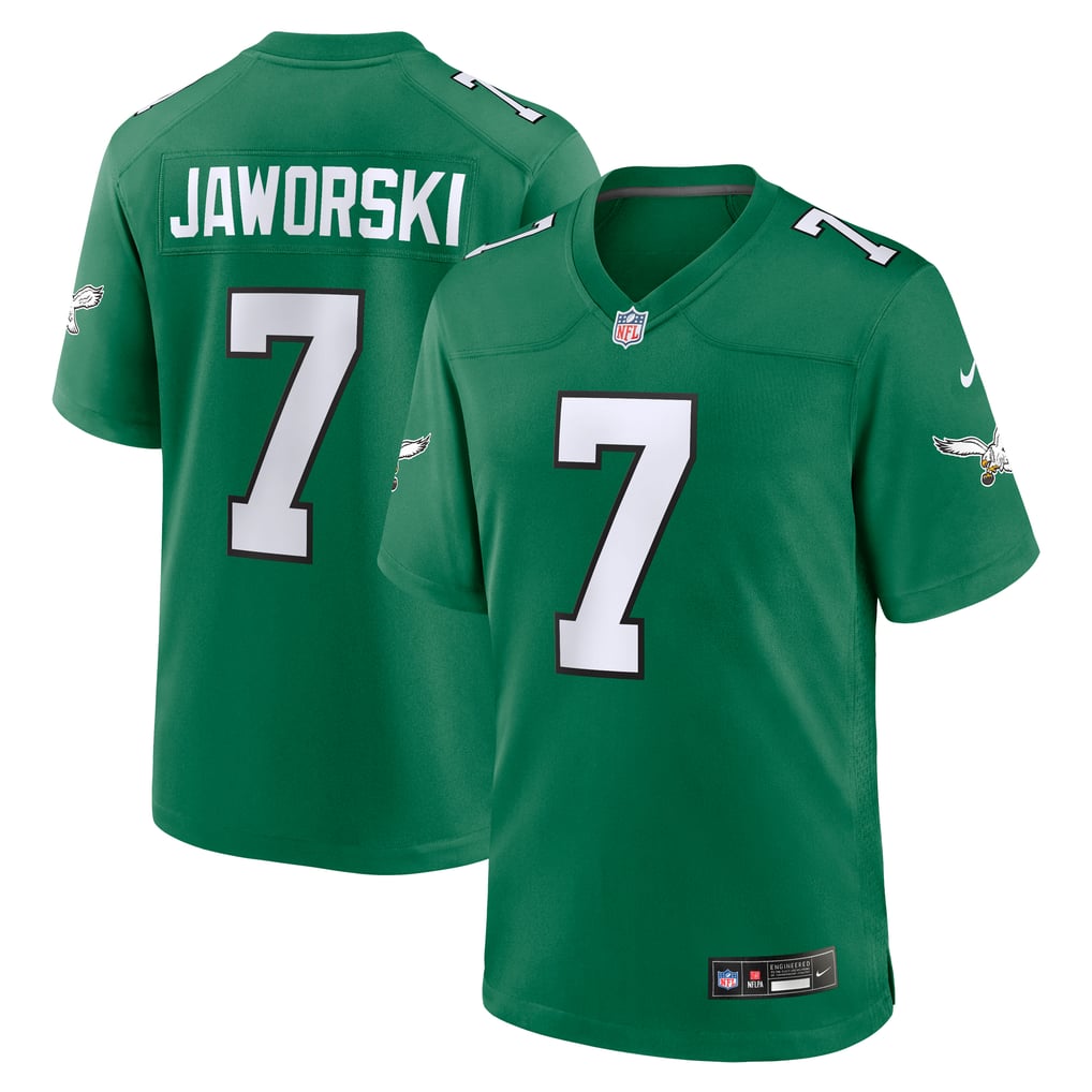 Men's Philadelphia Eagles Ron Jaworski Kelly Green Retired Player Alternate Game Jersey