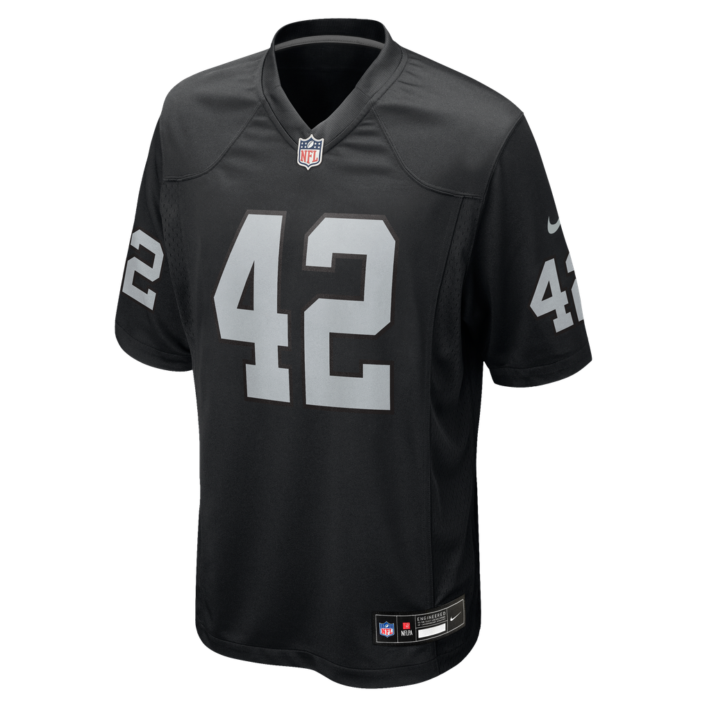 Men's Las Vegas Raiders Ronnie Lott Black Game Retired Player Jersey