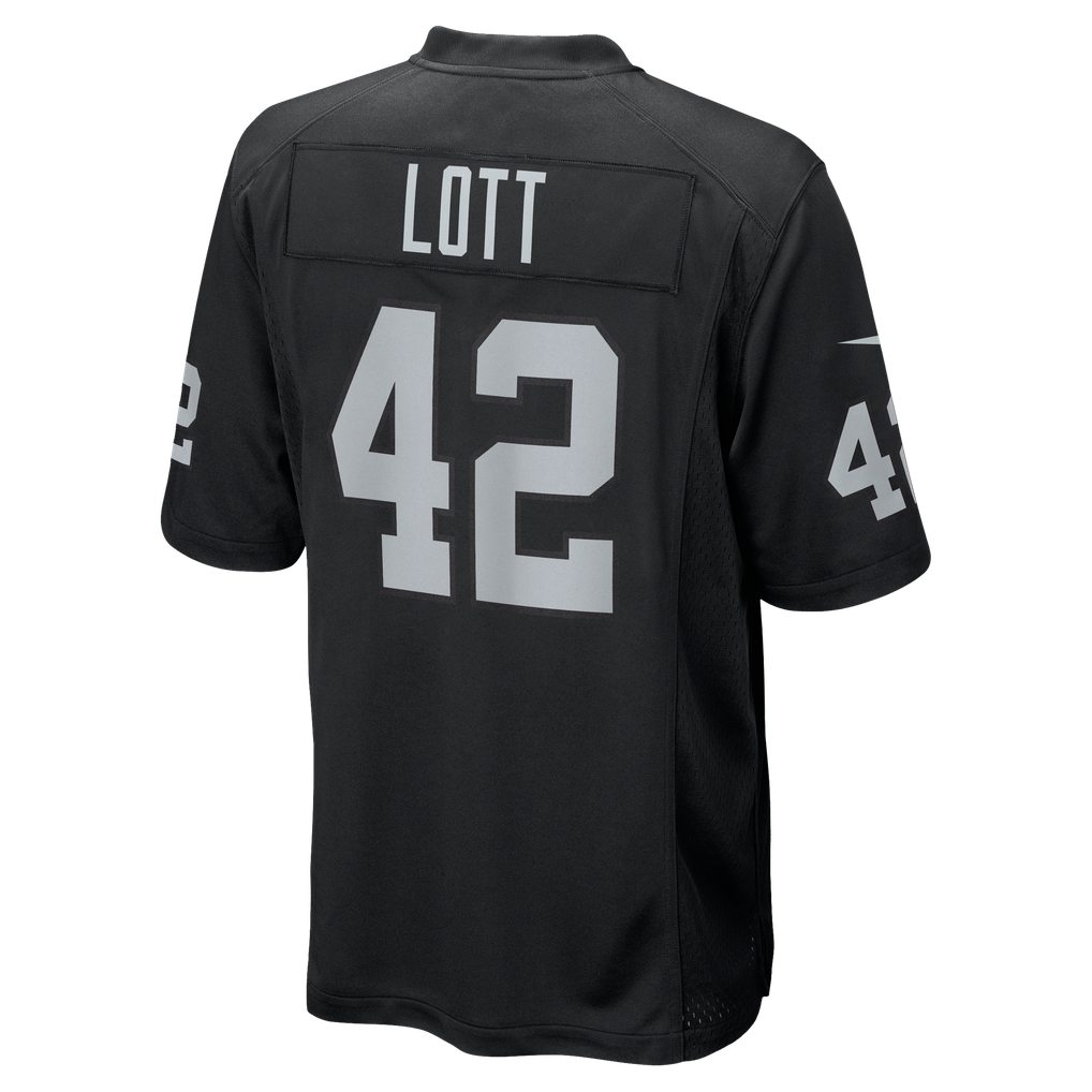 Men's Las Vegas Raiders Ronnie Lott Black Game Retired Player Jersey