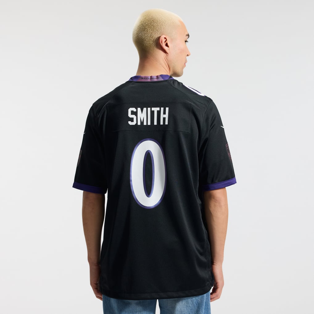 Men's Baltimore Ravens Roquan Smith Black Alternate Game Jersey