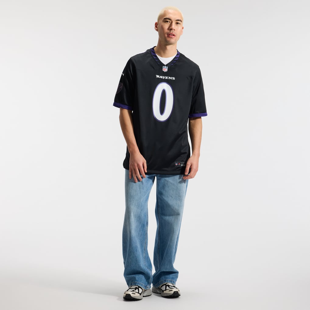 Men's Baltimore Ravens Roquan Smith Black Alternate Game Jersey