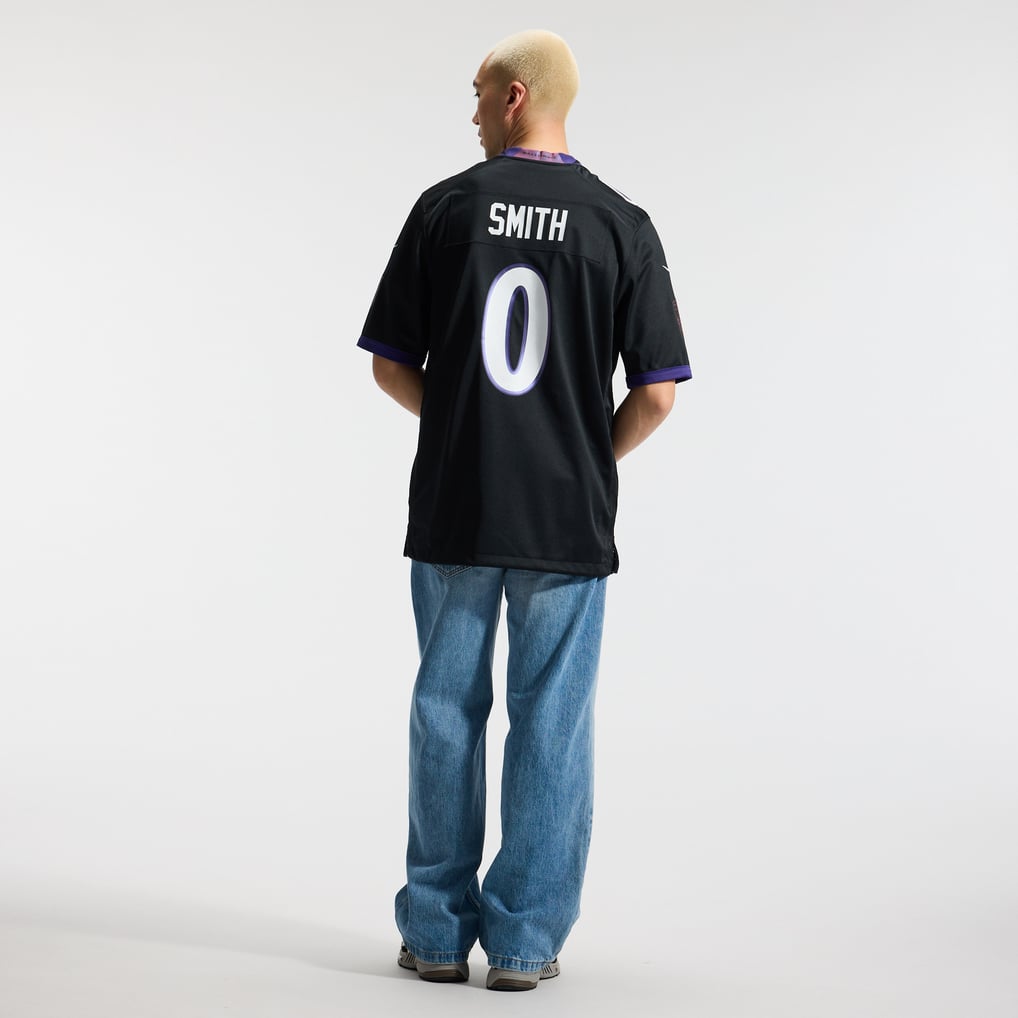 Men's Baltimore Ravens Roquan Smith Black Alternate Game Jersey