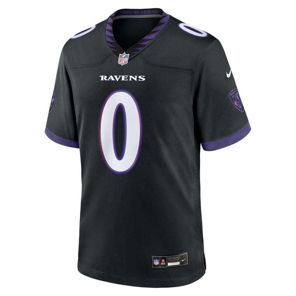 Men's Baltimore Ravens Roquan Smith Black Alternate Game Jersey
