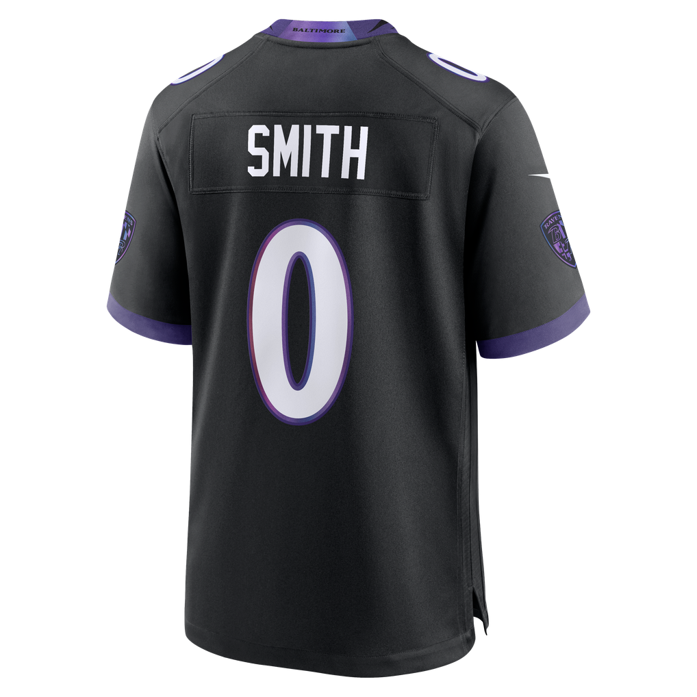 Men's Baltimore Ravens Roquan Smith Black Alternate Game Jersey