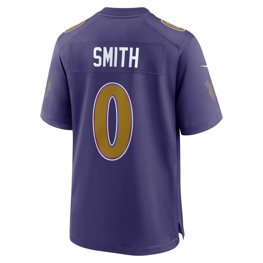 Men's Baltimore Ravens Roquan Smith Purple Alternate Game Jersey