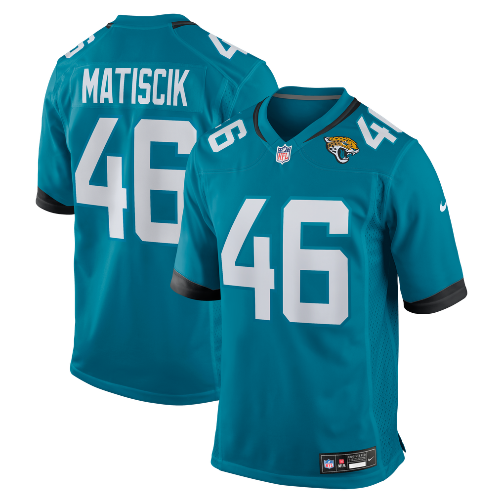 Men's Jacksonville Jaguars Ross Matiscik Teal Game Jersey