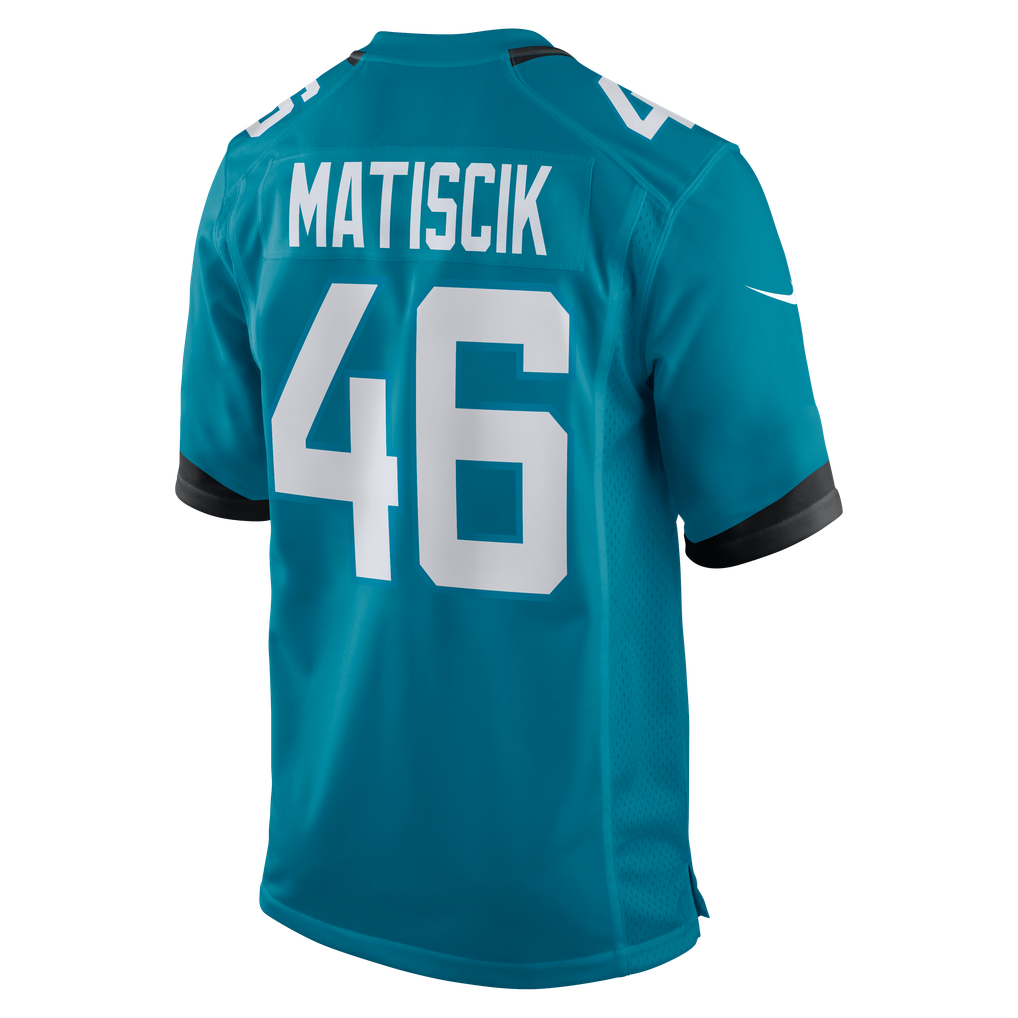 Men's Jacksonville Jaguars Ross Matiscik Teal Game Jersey