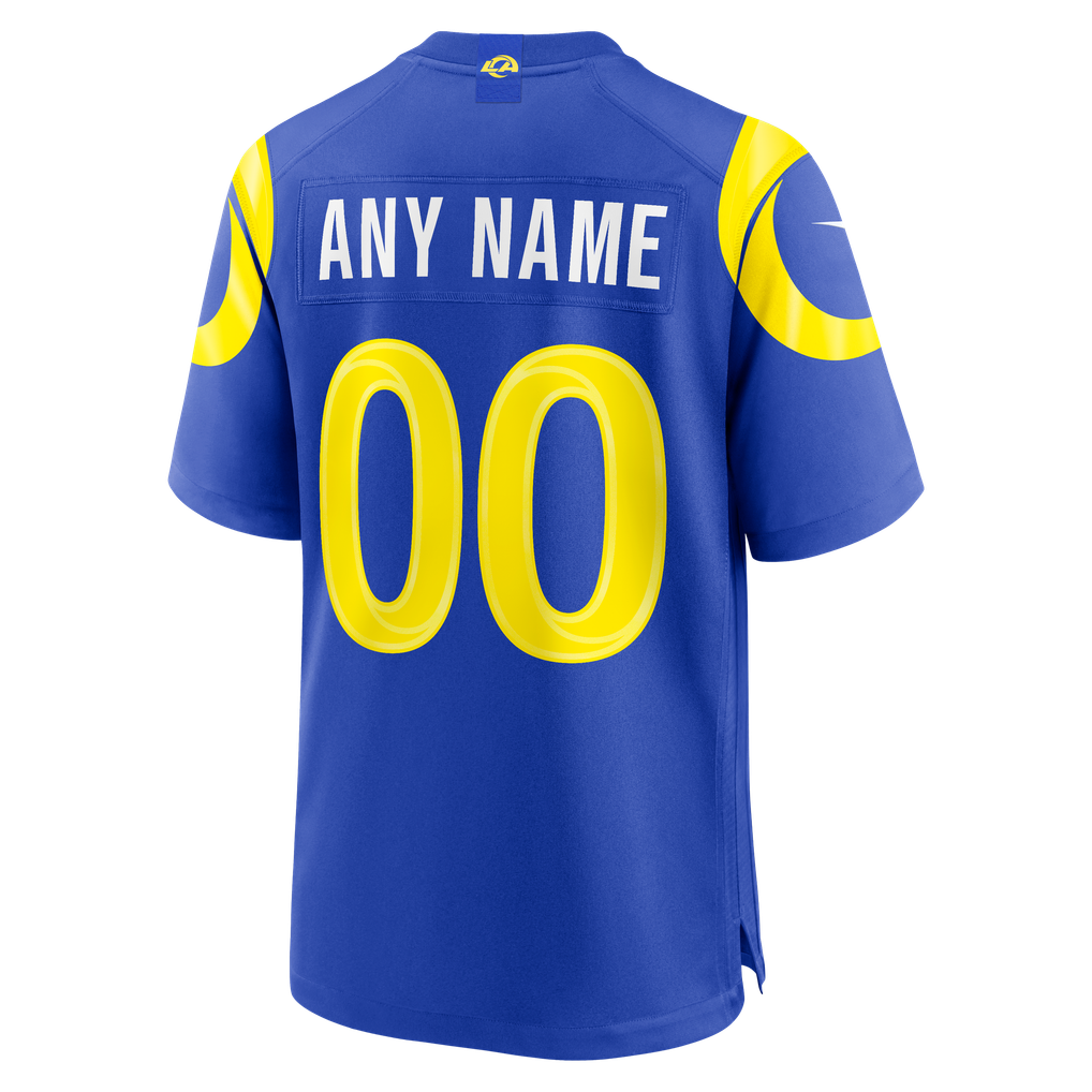 Men's Los Angeles Rams Royal Custom Game Jersey