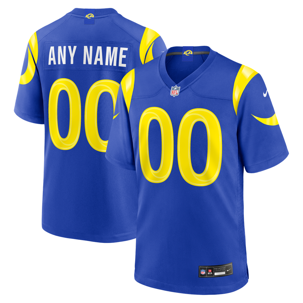Men's Los Angeles Rams Royal Custom Game Jersey