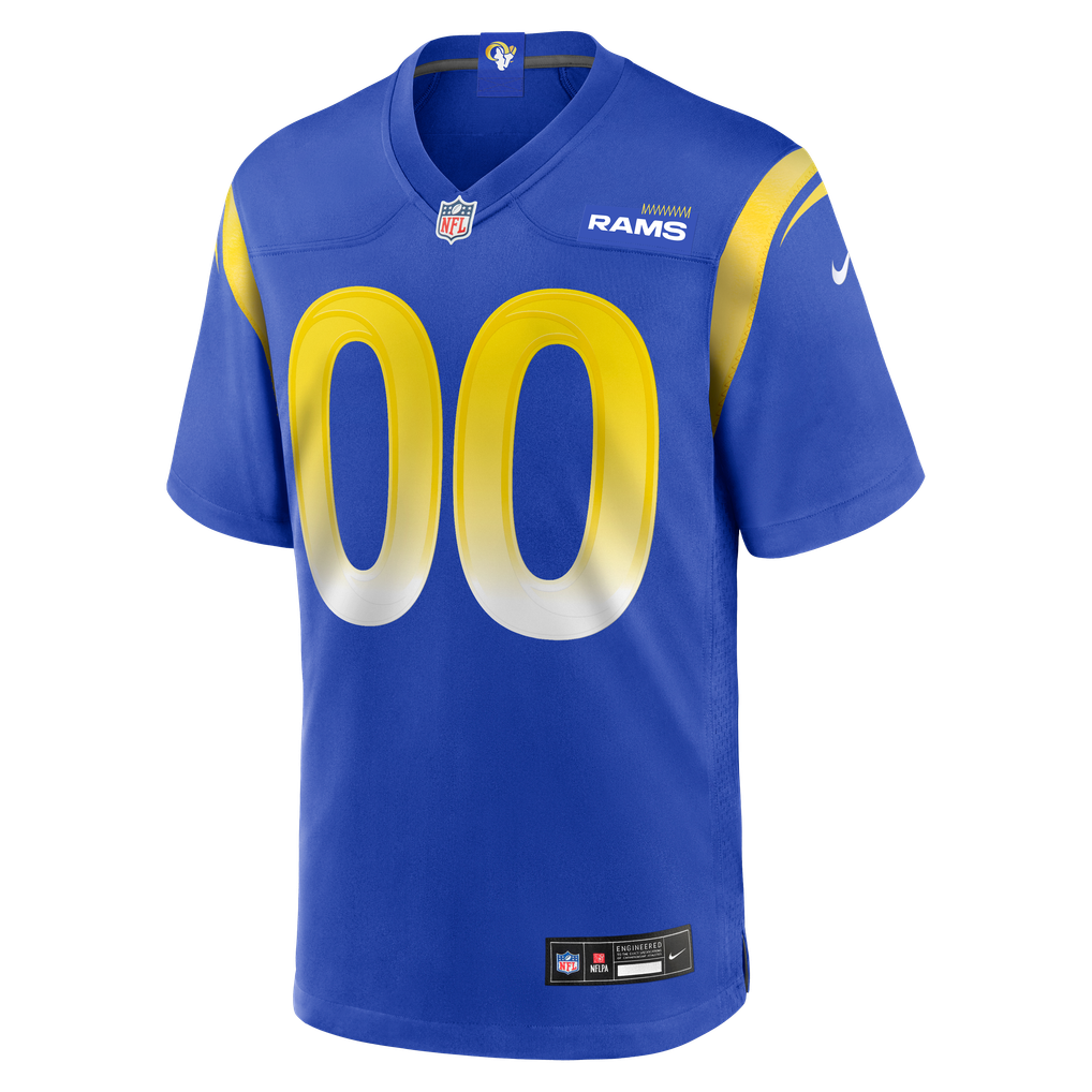 Men's Los Angeles Rams Royal Custom Game Jersey