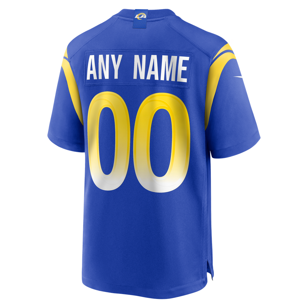 Men's Los Angeles Rams Royal Custom Game Jersey