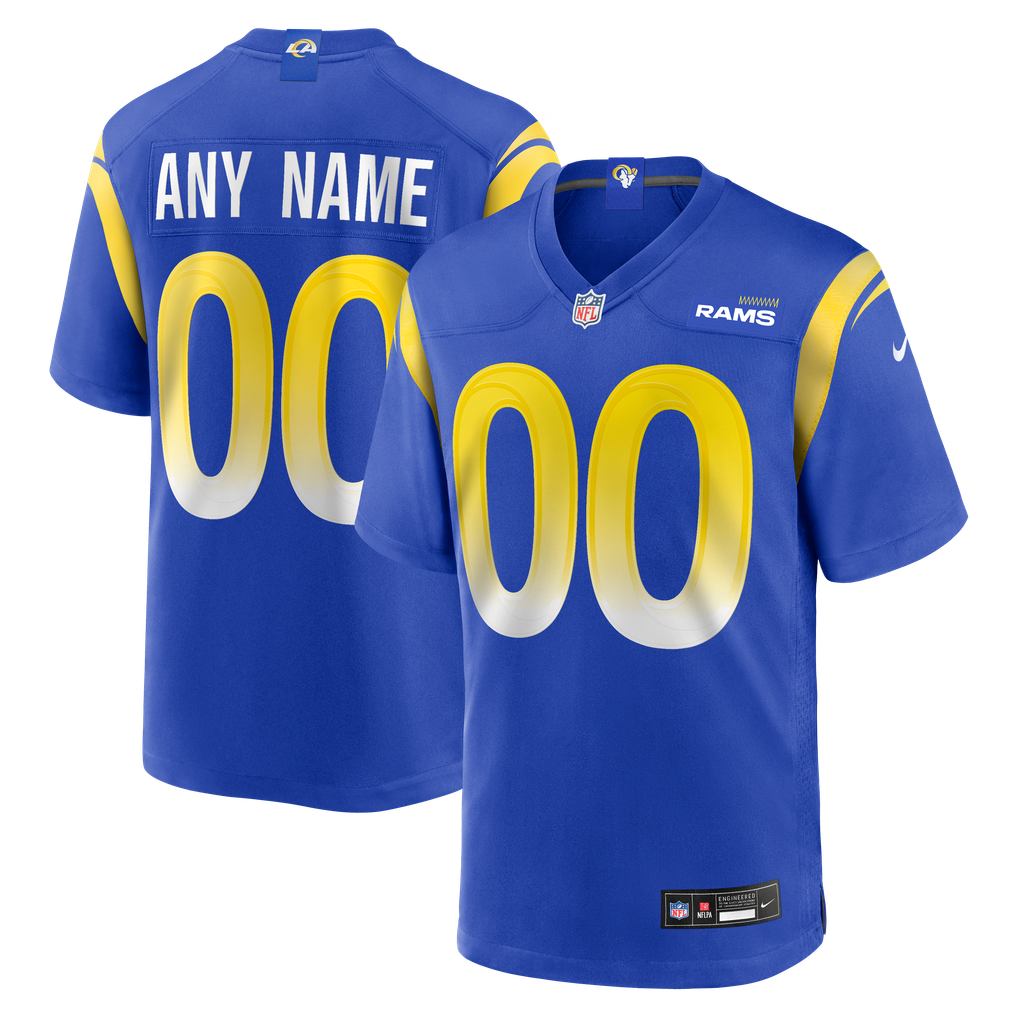 Men's Los Angeles Rams Royal Custom Game Jersey