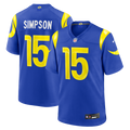 Men's Los Angeles Rams Ty Simpson Royal Team Game Jersey
