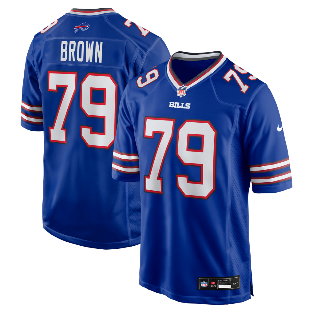Men's Buffalo Bills Ruben Brown Royal Game Retired Player Jersey