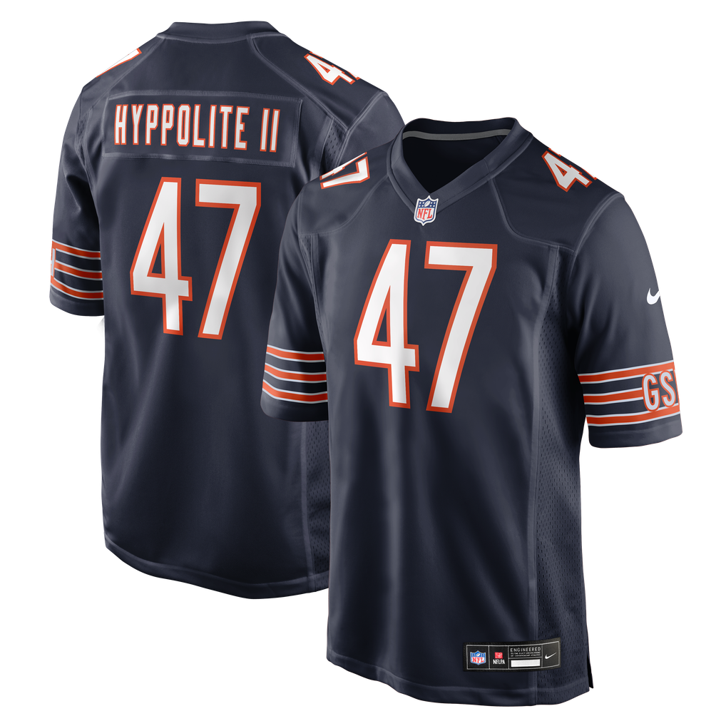 Men's Chicago Bears Ruben Hyppolite II Navy Team Game Jersey