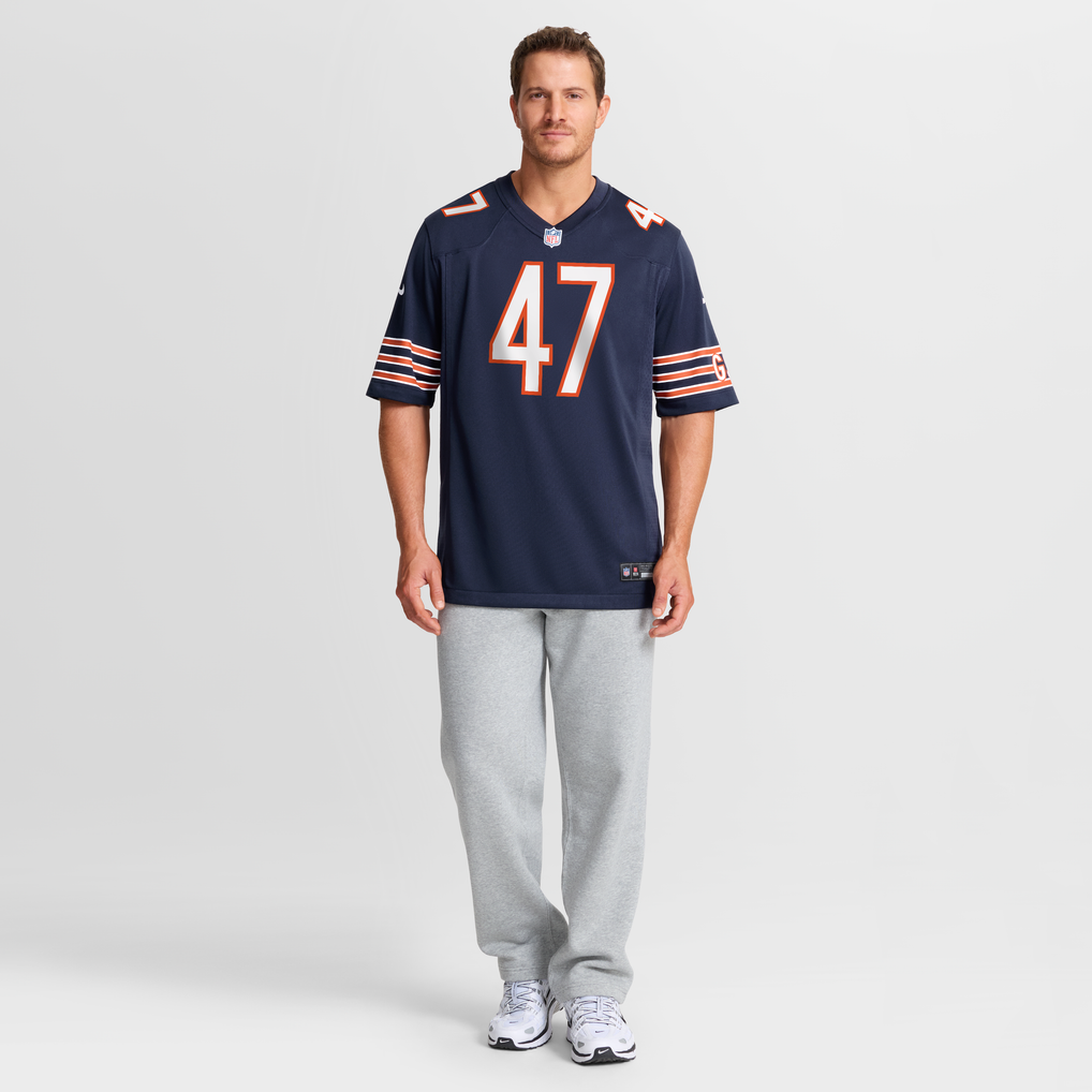 Men's Chicago Bears Ruben Hyppolite II Navy Team Game Jersey