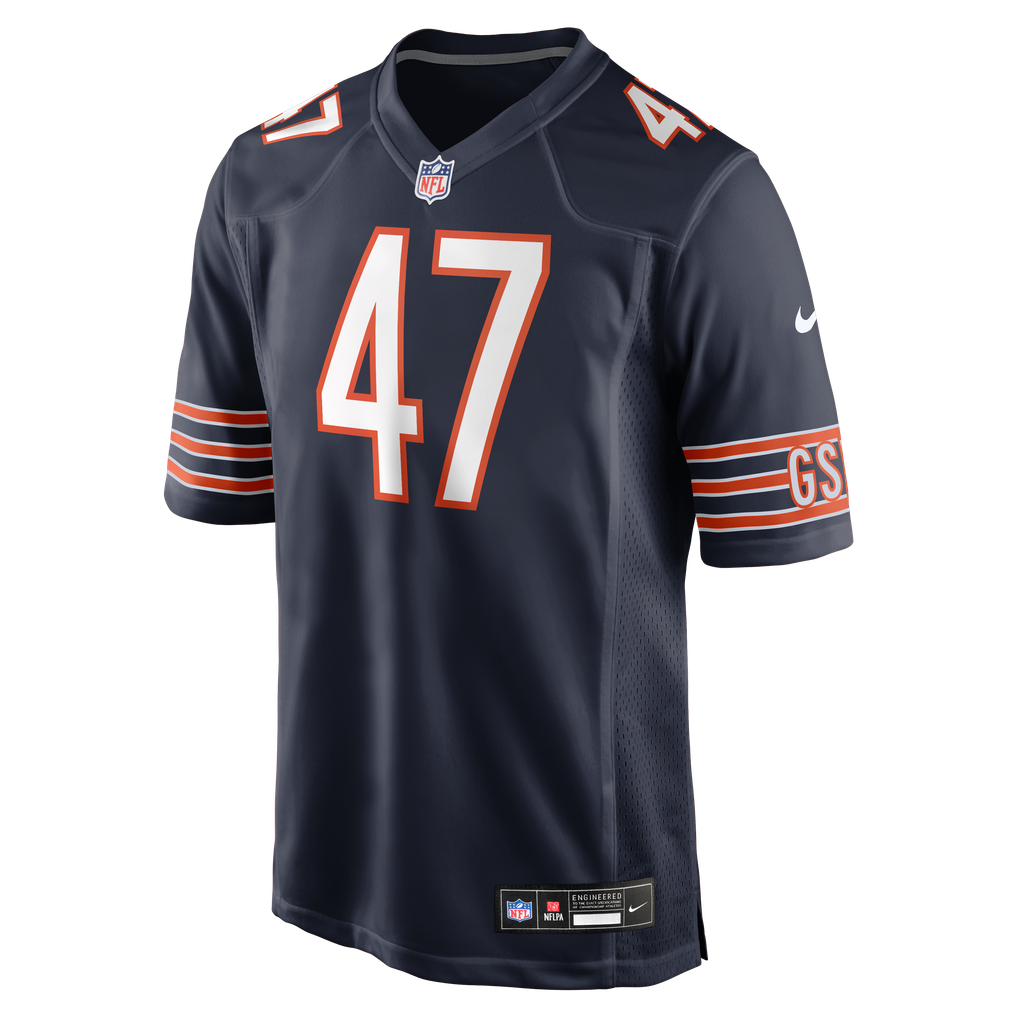 Men's Chicago Bears Ruben Hyppolite II Navy Team Game Jersey