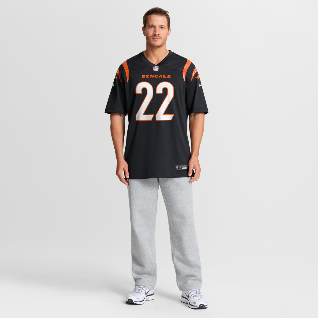 Men's Cincinnati Bengals Russ Yeast Black Team Game Jersey