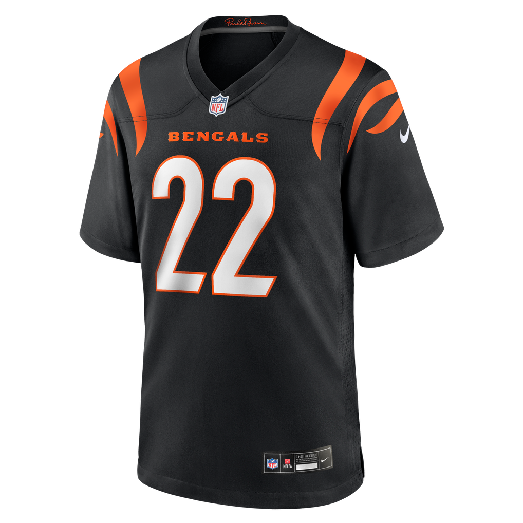 Men's Cincinnati Bengals Russ Yeast Black Team Game Jersey