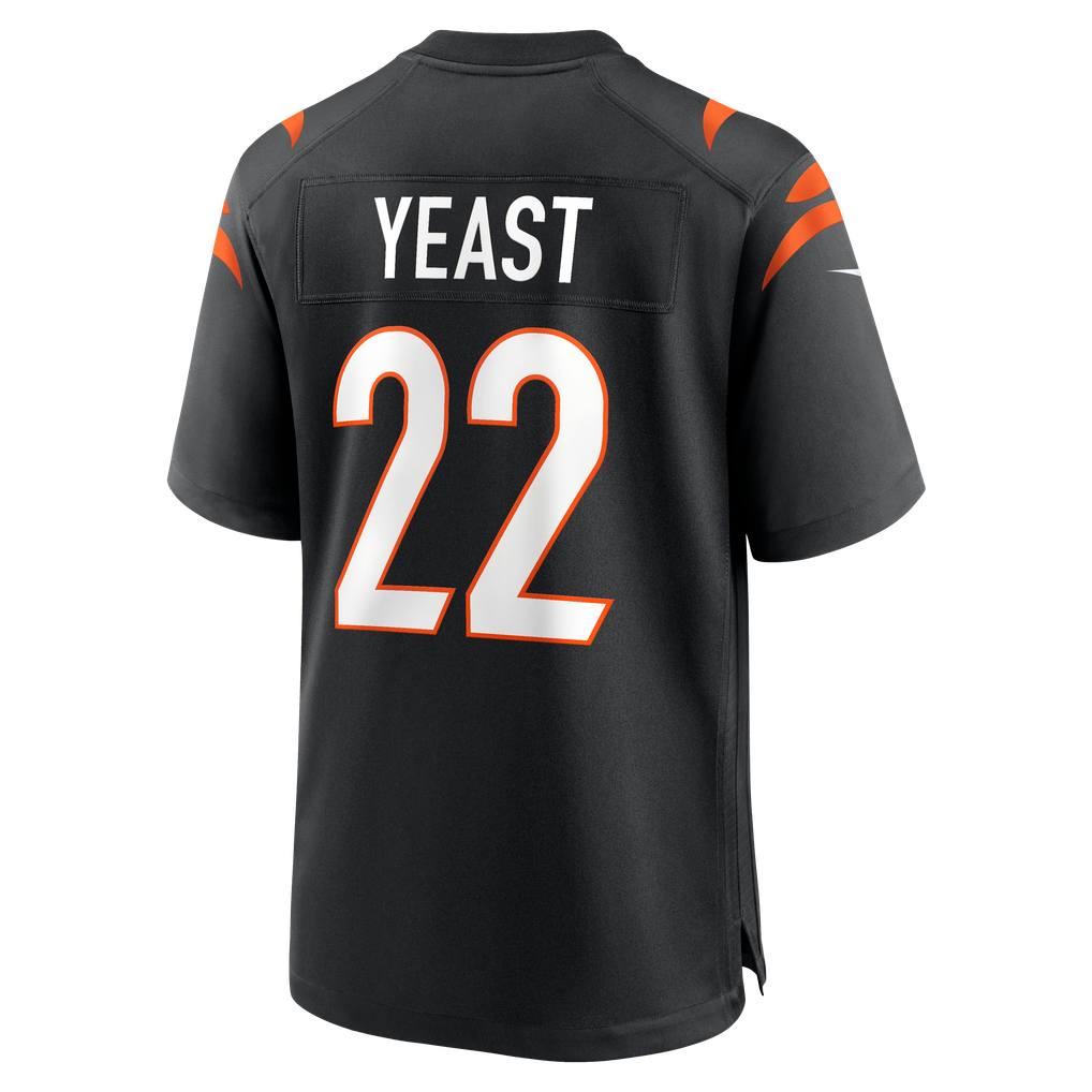 Men's Cincinnati Bengals Russ Yeast Black Team Game Jersey