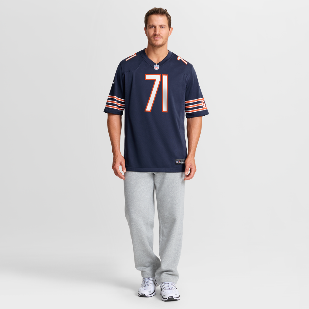Men's Chicago Bears Ryan Bates Navy Game Jersey