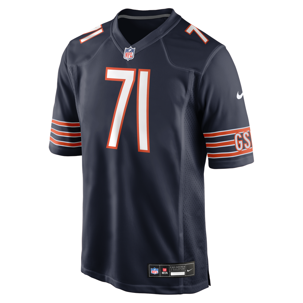 Men's Chicago Bears Ryan Bates Navy Game Jersey
