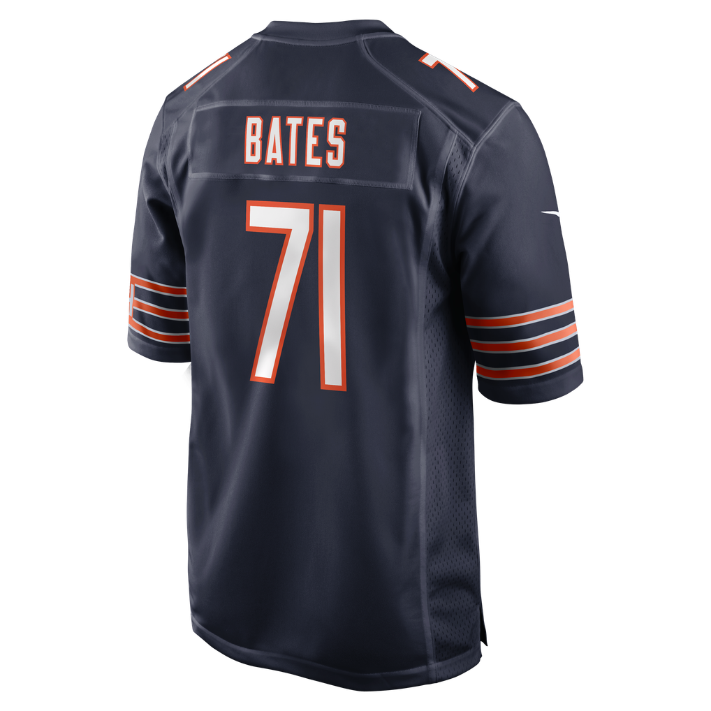 Men's Chicago Bears Ryan Bates Navy Game Jersey