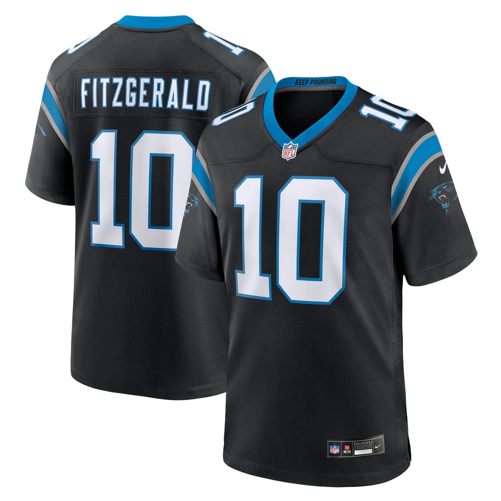 Men's Carolina Panthers Ryan Fitzgerald Black Team Game Jersey