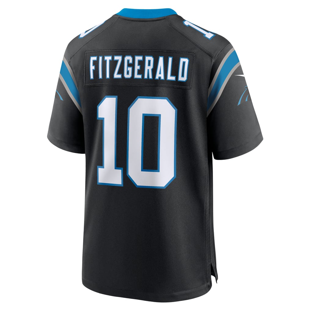 Men's Carolina Panthers Ryan Fitzgerald Black Team Game Jersey