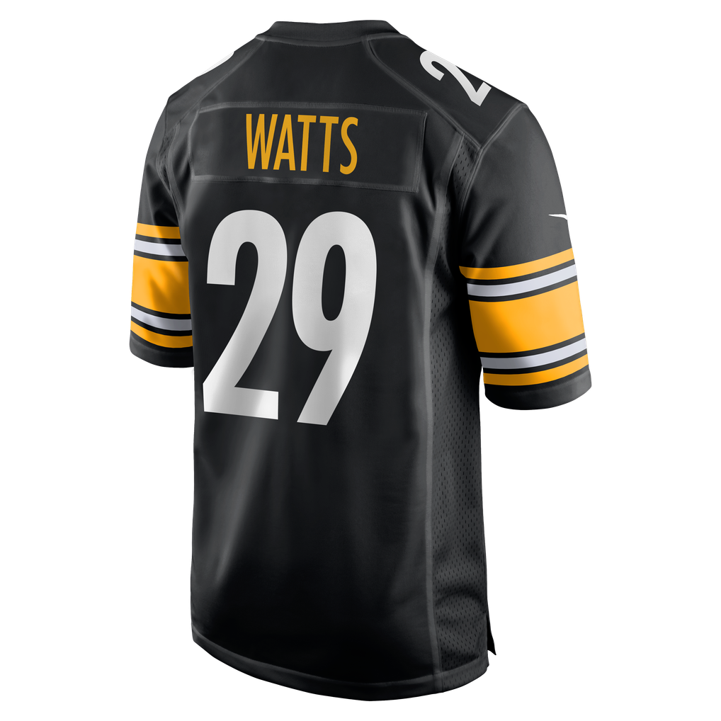 Men's Pittsburgh Steelers Ryan Watts Black Game Jersey