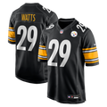 Men's Pittsburgh Steelers Ryan Watts Black Game Jersey