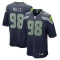 Men's Seattle Seahawks Rylie Mills College Navy Team Game Jersey